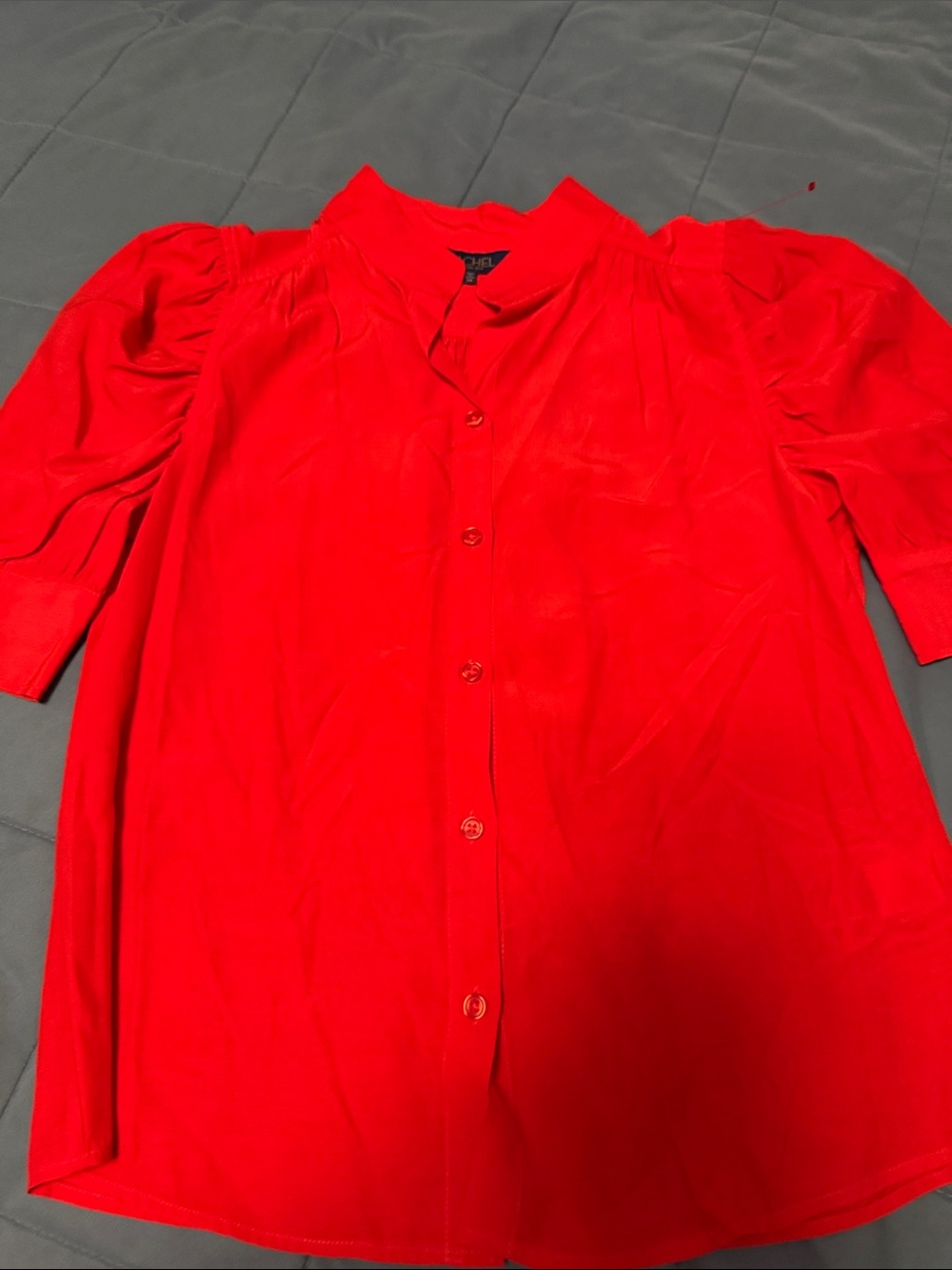Orange  Button-Up women’s Shirt queda a small